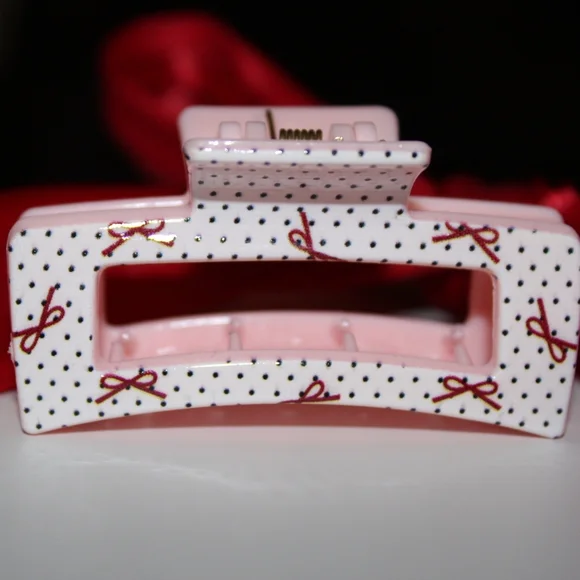Sweetheart Sampler Mini Claw Clip - Sugar Sprinkle Bow - Picture 2 of 4